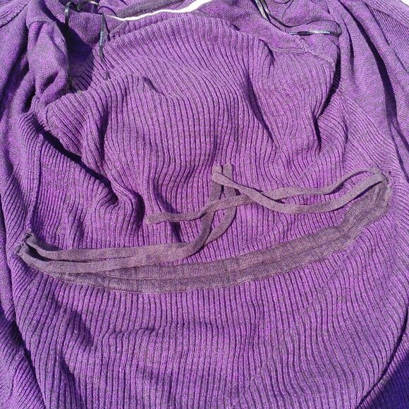 Lululemon Peace Of Mind Wrap with Hood Size 4 Black Grape Tender Violet - Picture 9 of 9